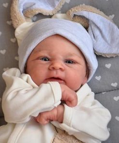 Zero Pam Reborn Baby Dolls Elijah 17 Inch Real Lifelike Preemie Newborn Baby Dolls Boy Realistic Babies Doll That Look Real Life Size Silicone Doll for Girls Toys Set