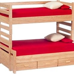 Aztec Imports, Inc. Dollhouse Miniature Oak Bunk Beds with Trundle