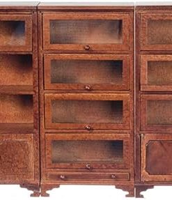 Dollhouse Miniature 3-Pc. Barrister Bookcase