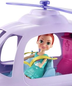 Polly Pocket Playset, Vacation Helicopter with 3-inch Lila Doll & 10+ Accessories, Travel Toy 2