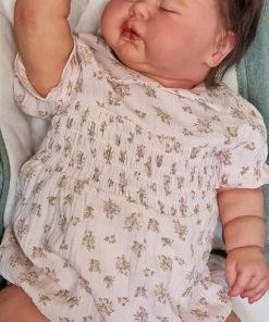 Angelbaby 24 Inch Big Reborn Baby Doll Toddler Girl Real Looking New Born Baby with Chubby Face Lifelike Soft Silicone Weighted Doll Lifelike Sleeping Bebes Reborn Detailed Handmade Toy Gifts 2