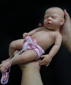 Mire & Mire Reborn Baby Dolls 12″ Micro Preemie Full Body Silicone Baby Doll Realistic-Newborn Baby Dolls Girl That Look Real Sleeping Baby Doll-1