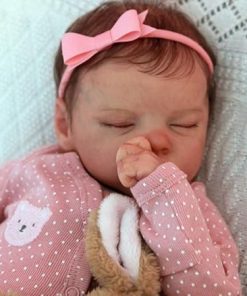 Anano 18Inch Reborn Baby Doll – Silicone Full Body Girl with Hand Rooted Hair, Open Mouth, Looks Like Reborn Babies 2