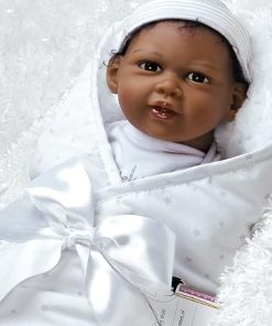 Paradise Galleries Baby Bundles Collection 19-Inch African American Doll by Jannie de Lange, Designer Doll, Birthday Gift for Kids Ages 3 and Up – Reaching for The Stars