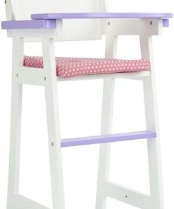 Olivia’s Little World – Polka Dots Princess Baby Doll High Chair – Grey