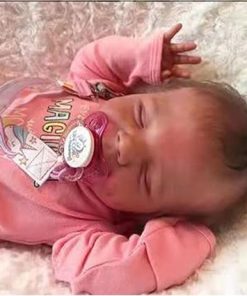 Zlgkjk Reborn Sleeping Baby Dolls, Realistic Newborn Baby Dolls with Soft Vinyl Silicone Full Body, 18 Inches Lifelike Reborn Baby Dolls for 3+ Year Old Girls, Realistic Baby Doll Gift for Kids