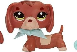 Hasbro Littlest Pet Shop LPS Dachshund Dog & Baby Figure 2