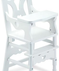 Melissa & Doug Wooden Doll High Chair – Wooden Pretend Play High Chair For Dolls