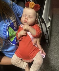 Anano Sleeping Reborn Newborn Baby Dolls Lifelike Silicone 20 Inch Life Size 1:1 Handmade Reborn Baby Boy Preemie Infant with Real Veins & Lifelike Baby Wrinkles