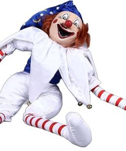Halloween Clown Doll Eerie Clown Doll Decoration Hanging Scary Clown Ornament for Horror Themed, Professional Accessories