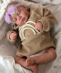 Pinky Reborn 20inch Reborn Baby Dolls Girl Sleeping Realistic Newborn Baby Dolls Silicone Vinyl Bebe with Clothes and Toy Accessories