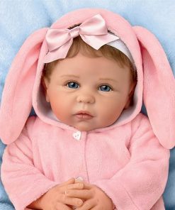 The Ashton-Drake Galleries Hopped into My Heart Baby Doll by Linda Murray, Lifelike with Real Touch Vinyl Skin, 2 Outfits (Pink) 2