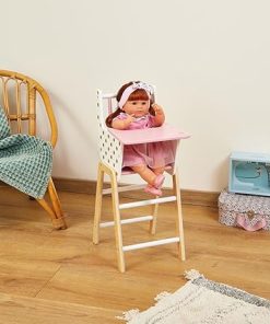 Janod Candy Chic Highchair – Wooden Baby Doll Chair – Ages 3+ – J05888 2