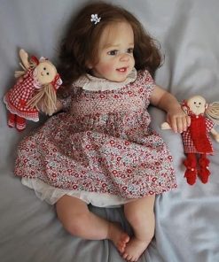 Pinky Reborn Toddler Baby Dolls Girl 24 Inch 60cm Realistic Girl Dolls Handmade Newborn Real Life Baby Dolls Birthday Gift for Girls Gift 2