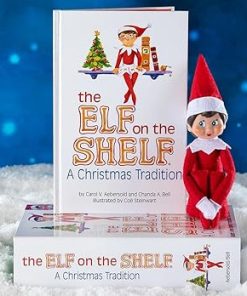 The Elf on the Shelf Bundle: Scout Elf Girl Light Tone, Boy + Girl Frost Pips Figures and Elf Mate T-Shirts (3pcs) 2