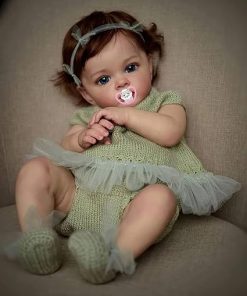 Wamdoll 24 inches 60CM So Truly Huge Baby Size Silicone Vinyl Reborn Baby Dolls Gift Set with Soft Touch Weighted Body Newborn Toddler Princess Girl Dolls Look Real, Forever Yours Sweetheart