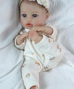 SCOM Baby Dolls, 16inch Realistic Baby Dolls Cute Soft Body Baby Doll Real Life Baby Doll Silicone Lifelike Baby with Accessories for 3+ Year Old Girls Gifts 2