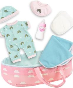 Adora Playtime Baby Essentials Rainbow Doll Accessories, 7-Piece Doll Playset Best for 13″ Baby Dolls, Birthday Gift for Ages 3+