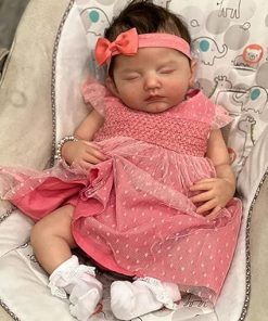 20inches Reborn Sleeping Baby Dolls Hand Rooted Hair Realistic Newborn Baby Dolls Soft Silicone Baby Doll with Clothes and Toy Accessories Gifts for The Children… 2