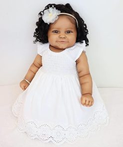Zero Pam Reborn Baby Dolls Black Girl 24 Inch Realistic African American Baby Doll That Look Real Life Like Newborn Babies Dolls Real Life Reborn Toddler Soft Babies for Kids