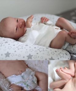 19 Inch Reborn Baby Dolls Boy Silicone Full Body Soft Vinyl That Look Real Life Realistic Newborn Baby Doll Handmade with Toy Accessories Xmas Gifts for Kids Age 3+ 2
