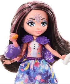 Family Toy Set, Ofelia Ostrich Doll (6-in) with 3 Animal Figures, Sunny Savanna Collection, Great Gift for 3-8 Year Olds 2