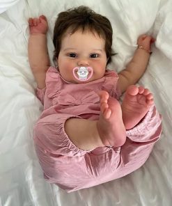 Wamdoll 20 Inches So Truly Sweet Smile Premie Baby Size Soft Touch Cuddly Body Reborn Baby Dolls Gift Set with Rooted Brown Hair Realistic Newborn Baby Dolls That Look Real, Forever Yours Sweetheart 2
