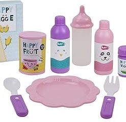 509 Crew Mermaid 19 Piece Set: Doll Travel, Feed, Sleep n Play Set – Half Folding Doll Stroller, Bouncer, Highchair, 15 Piece Accessories & Diaper Bag/Handbag, Kids Pretend Play Ages 3+ (T820028) 2