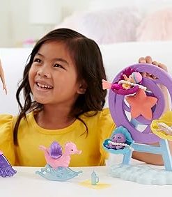 Barbie Mermaid Doll with Purple Hair, Mermaid Toys, Nurturing Playset with Merbaby, Octopus, Seal and Accessories​​​ 2