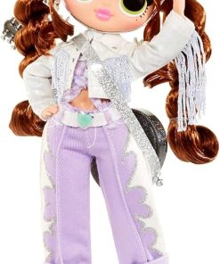 L.O.L. Surprise! OMG Remix Lonestar Fashion Doll, Plays Music with Extra Outfit, 25 Surprises Including Shoes, Hair Brush, Doll Stand, Magazine, and Record Player Package – for Girls Ages 4+