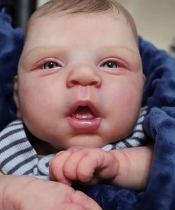 Anano Realistic Veins Baby 19 Inch Reborn Dolls Toddler That Look Real Looking Alive Infant Silicone Reborn Babies Lifelike Newborn Baby Dolls Boy with Clothes and Accessories