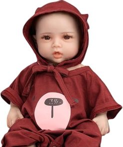YRZGSAWJ 14 Inch Silicone Reborn Baby Dolls Full Body Platinum Squishy Baby Girl Realistic Newborn Baby Dolls(Nude)