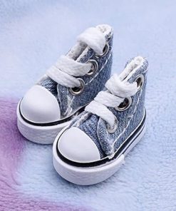 Doll Canvas Shoes,Casual Shoes BJD Dolls Shoes 3.5CM Fashion Dolls Sneakers Shoes Dolls Blyth Shoes Doll Accessories(Denim)