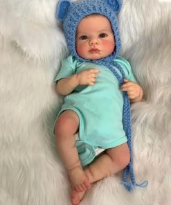 Reborn Baby Dolls – 19 Inch Handmade Baby Girl Realistic Newborn Baby Dolls Silicone Full Body Set with Feeding Kit, Gift for Kids Age 3+