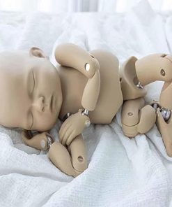 50cm Plastic Doll Baby Model, Lifelike Photography Posing Simulation Articulated Jointed Imitate Simulation Training Toy with Suitcase 2