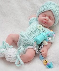 7 Inch Reborn Baby Doll ， Silicone Doll Girl Darcy, Mini Realistic Newborn Baby Dolls Silicone Full Body with Feeding Accessories & Gift Box 2