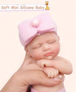 Mire & Mire 7″ Miniature Reborn Baby Dolls Silicone Full Body Baby Soft Skin Mini Realistic Newborn Baby Dolls Real Life Tiny Baby Doll with Feeding Accessories for Kids 3+… 2