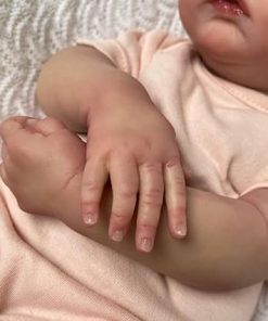Pinky Reborn Lifelike Baby Dolls 19 Inch Newborn Baby Doll Real Life Baby Dolls Toy Accessories Birthday Gift for Age 3+ 2