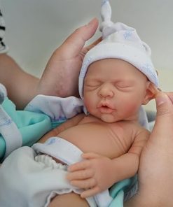 12″ Reborn Baby Dolls Boy, Full Silicone Baby Dolls, Realistic Soft Silicone Newborn Baby Doll, Real Full Body Silicone Baby with Feeding Accessories