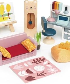 Tender Leaf Toys – Dolls House Study Furniture – 1:12 Scale 23 Pcs Furnished Study Room Dollhouse Accessories – Miniature Pretend Play – Age 3+ 2