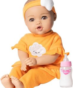 Adora Nurture Time Babies 13 Inch Baby Doll and Clothes Set with 3 Touch Activated Features Birthday Gift for Kids Ages 1 and Up – Sweet Orange