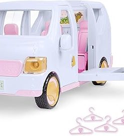 Lori Dolls Sweet Escape Luxury SUV Vehicle for Mini Dolls Large Pink Car Music Booth & Wardrobe Sounds & Lights Doors & Window Open 3 Years +