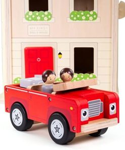 Bigjigs Toys, My First Dolls House, Wooden Toys, Wooden Dolls House, Doll House for Toddlers, 13pc Dolls House Furniture, Girls Toys, 3 Year Old Girl Gifts, Wendy House 2