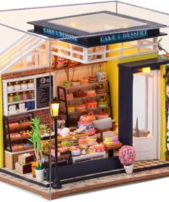 3D Miniature Bakery Dollhouse with Tiny Cakes & Furniture DIY Mini Dollhouse Kit with LED 1:24 Scale Amazing Birthday or Valentines Day Gift 2