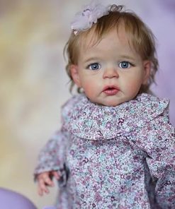 Pinky Reborn Baby Doll Girls 24 Inch Toddler Reborn Doll Lifelike Baby Dolls Realistic Silicone Bebes Doll Toddler Toy with Accessories Gift Set for Kids Age 3+ 2
