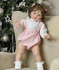 26 Inches Realistic Reborn Toddler Baby Doll Lifelike Silicone Soft Vinyl Girl Doll Newborn Baby Doll Toy for Kids Ages 3+ Cuddling