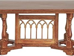 Melody Jane Dolls Houses Dollhouse Trestle Table Jacobean JBM Miniature Walnut Dining Room Furniture 1:12