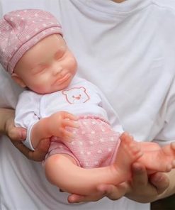 18 inch Realistic Full Silicone Baby Doll,Lifelike Reborn Baby Dolls, Toy, and Collectible.Bald Girl 045