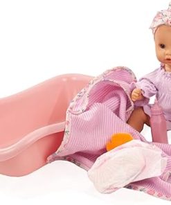Gotz Sleepy Aquini Girl BliBlaBlume 13″ All Vinyl Drink & Wet Bath Baby Doll with Bathtub and Accessories