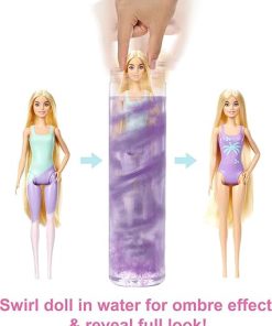 Barbie Color Reveal Sunshine and Sprinkles Doll & Accessories with 25 Surprises, Palm Tree Theme Including Water-Shower Umbrella & Color Change 2